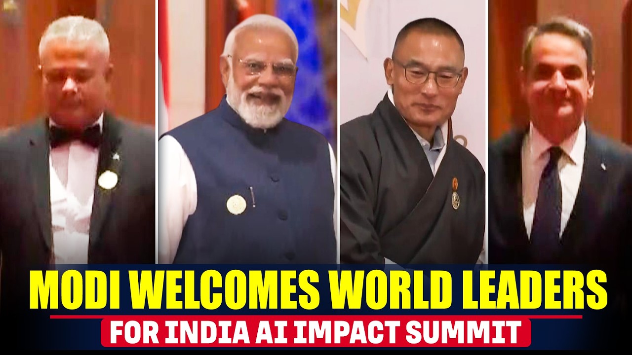 LIVE: PM Modi welcomes world leaders for the India AI Impact Summit at Bharat Mandapam |Delhi