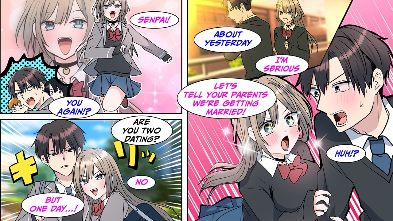[Manga Dub] My super clingy junior grabbed my arm and...