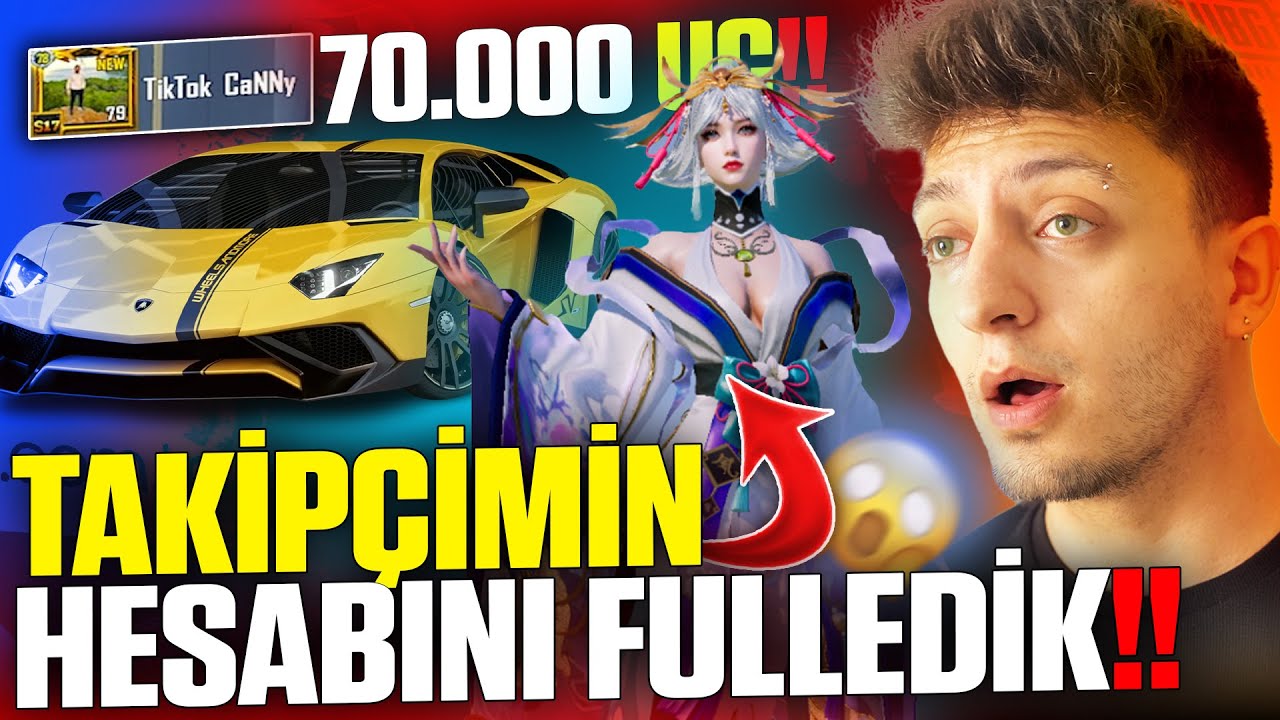 70.000 UC'YE TAKİPÇİMİN HESABINI FULLEDİK!! 😱 HERŞEYİ ALDIK!! 😱 PUBG Mobile