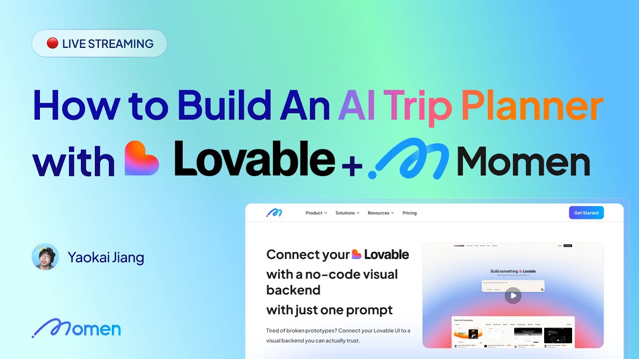 How to Use Momen as a No-Code Backend for Lovable