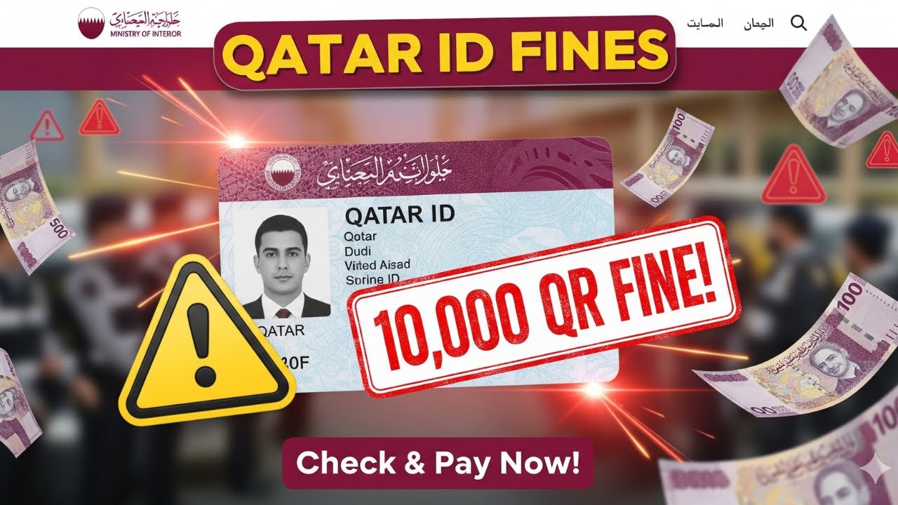 How to Check Qatar ID Fines Online 2025 😱 Avoid 10,000 QR Penalties