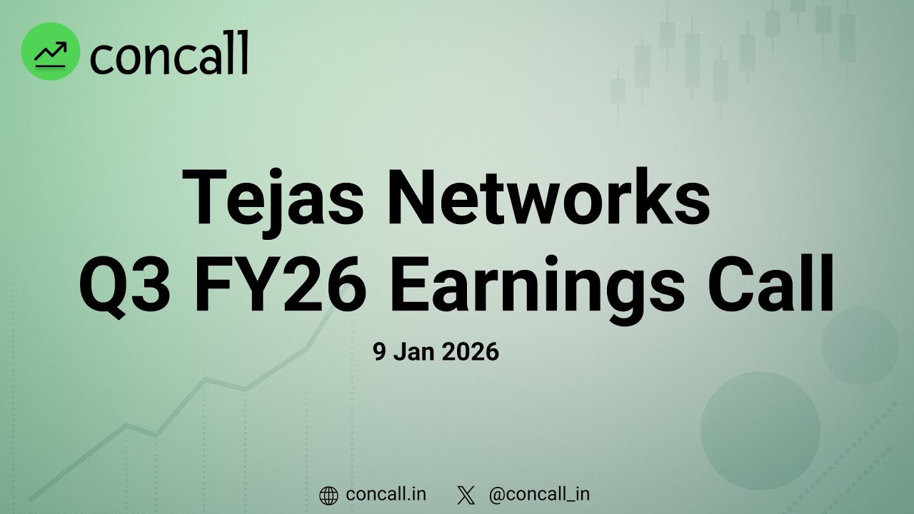 Tejas Networks Q3 FY26 Earnings Conference Call | Concall.in