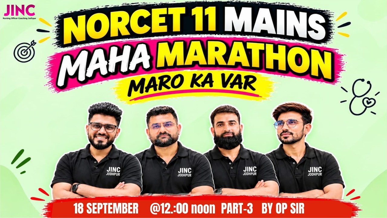 👉 NORCET 11 MAINS  | RRB | OSSSC |  SGPGIMS | Govt Nursing Exams | Live MCQ Class #289 | By OP SIR