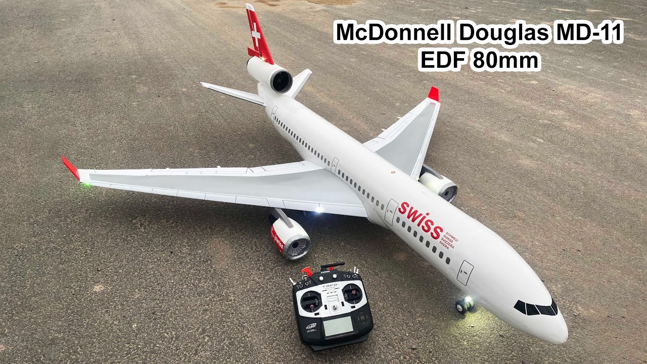 Test thành công máy bay MD-11 EDF 80mm sải cánh 1900mm || #4dmodel