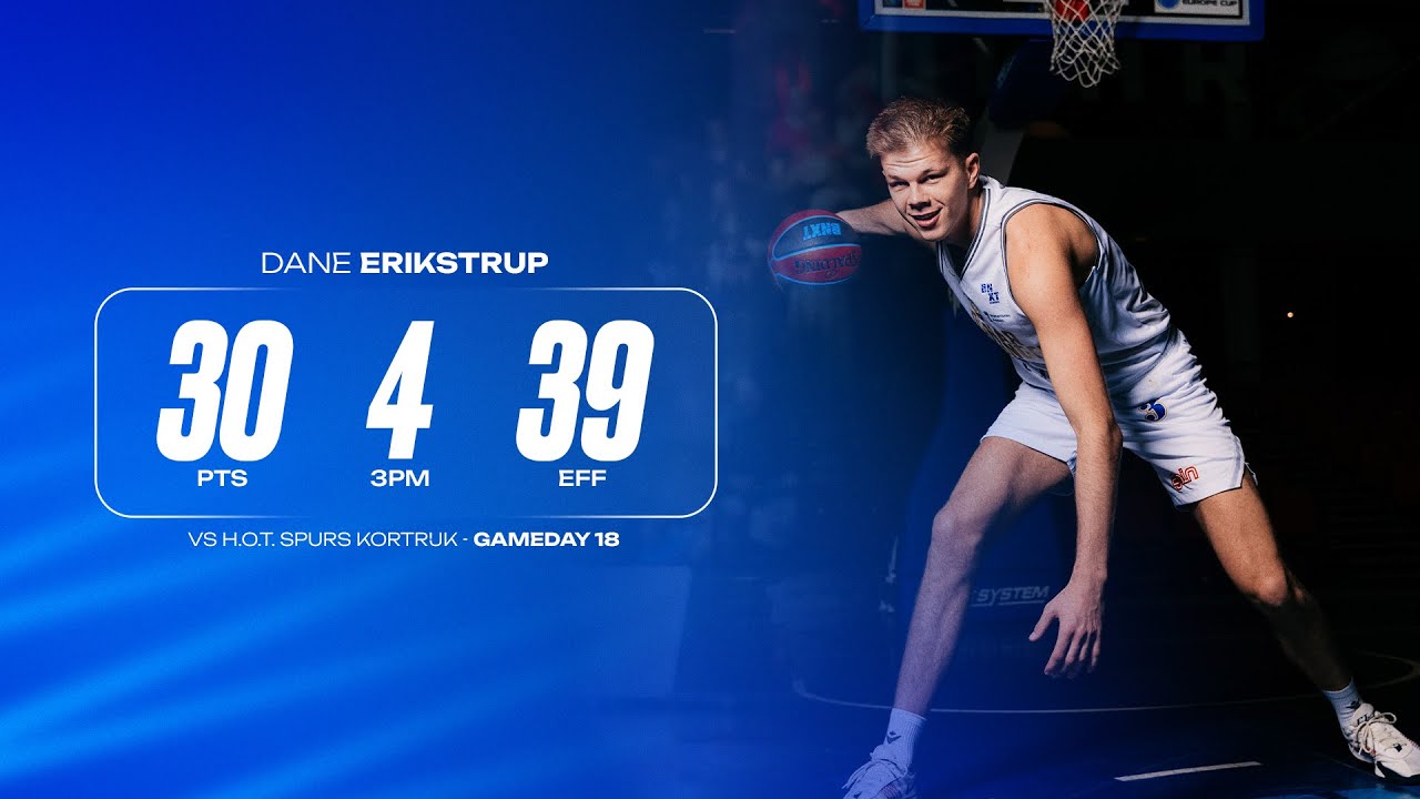 Highlights from Dane Erikstrup's 30 -Donar Groningen vs. House of Talents Kortrijk Spurs