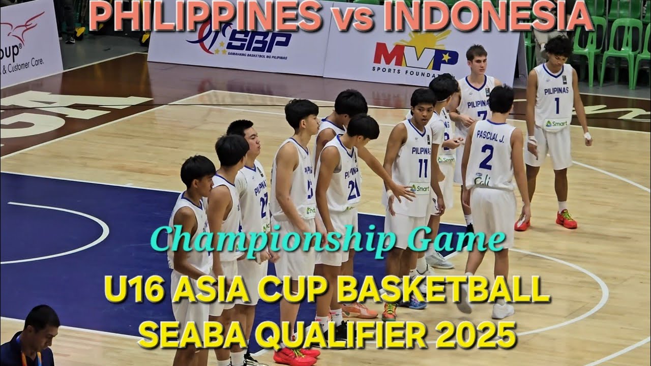 Philippines vs. Indonesia,Championship game, U16 Asia Cup Basketball,SEABA Qualifiers 2025, 05-30-25