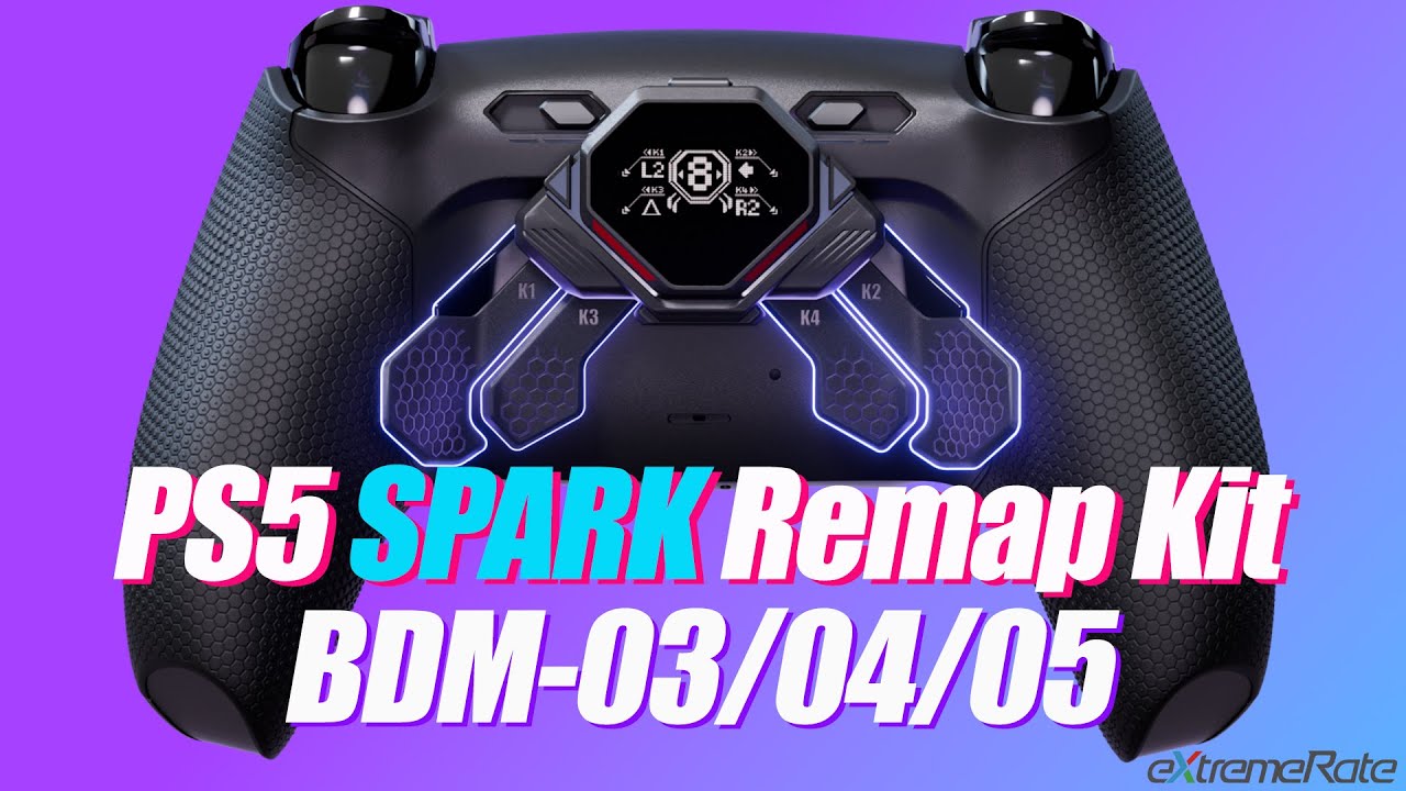 Как установить комплект SPARK 4 Paddles для контроллера PS5 — BDM 030/040/050 — eXtremeRate