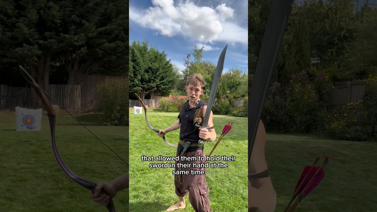 Dual wielding sword and bow