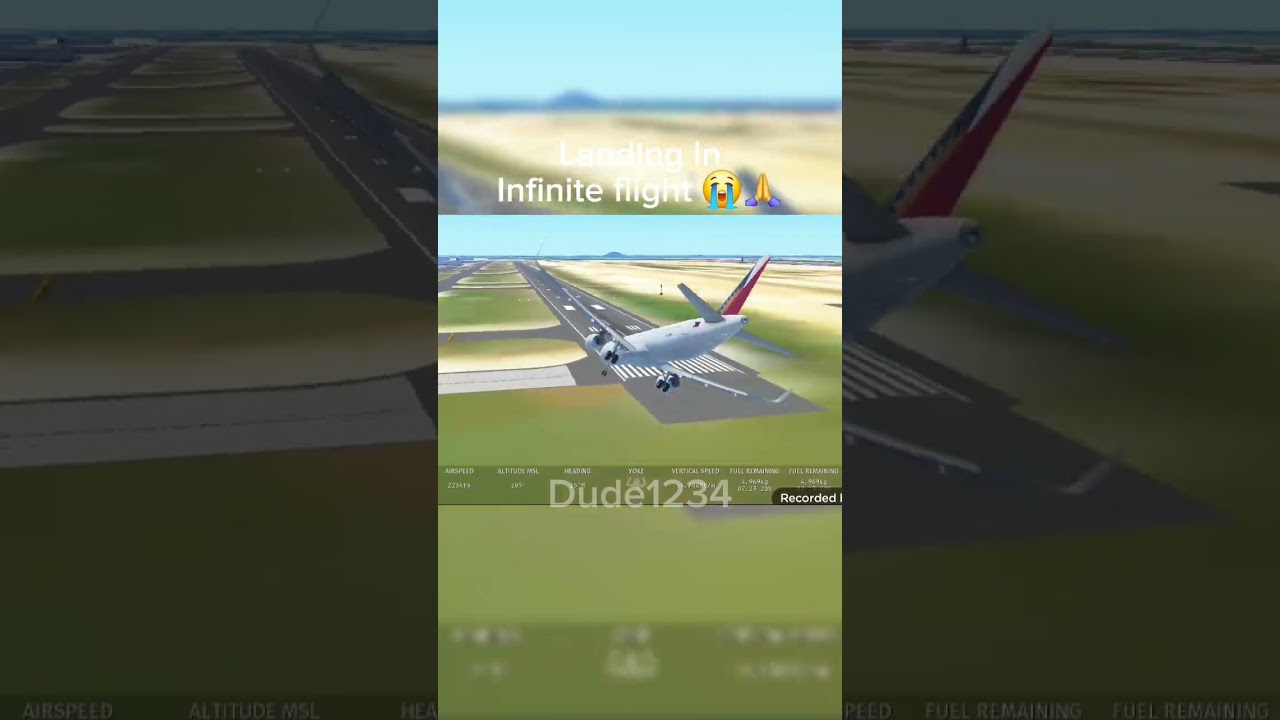 Landing in Infinite Flight vs Landing in RFS #aviation #airplane #rfs #infiniteflight #memes