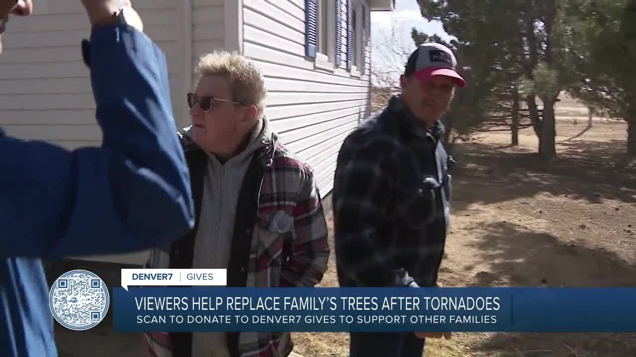 Viewers help replace familiy's trees after tornadoes