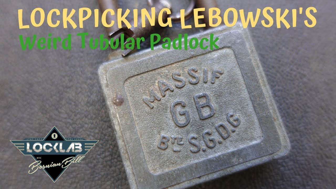 (1601) Antique Massif GB Tubular Padlock
