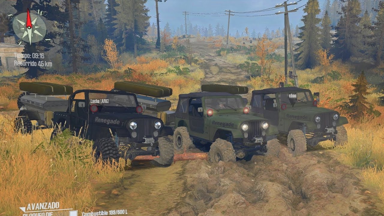 Jeep CJ Renegade 4x4 Offroad | Ruta por Lodo y algunos cruces de Agua | Con remolque