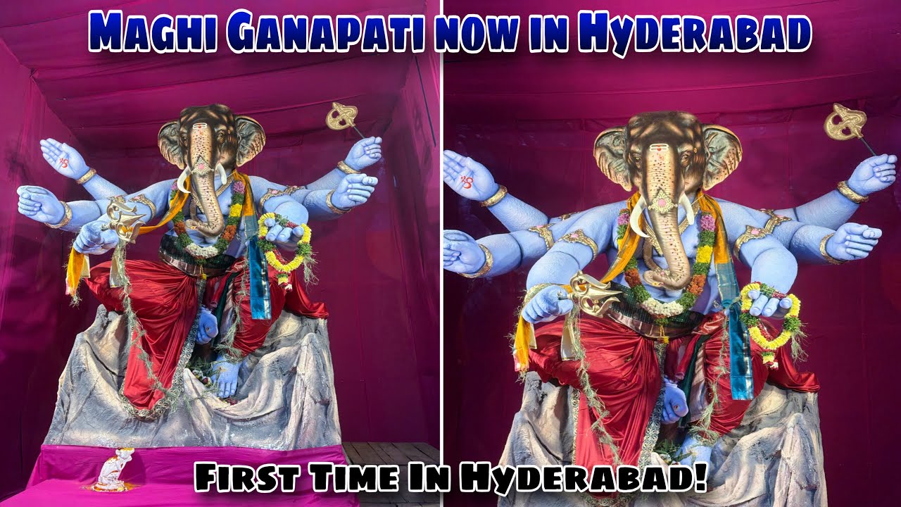Hyderabad🥹First Maghi Ganesh😍2026 at Vanasthalipuram BN Reddy Nagar | Ganapati Bappa Birthday🫶🏻🎊