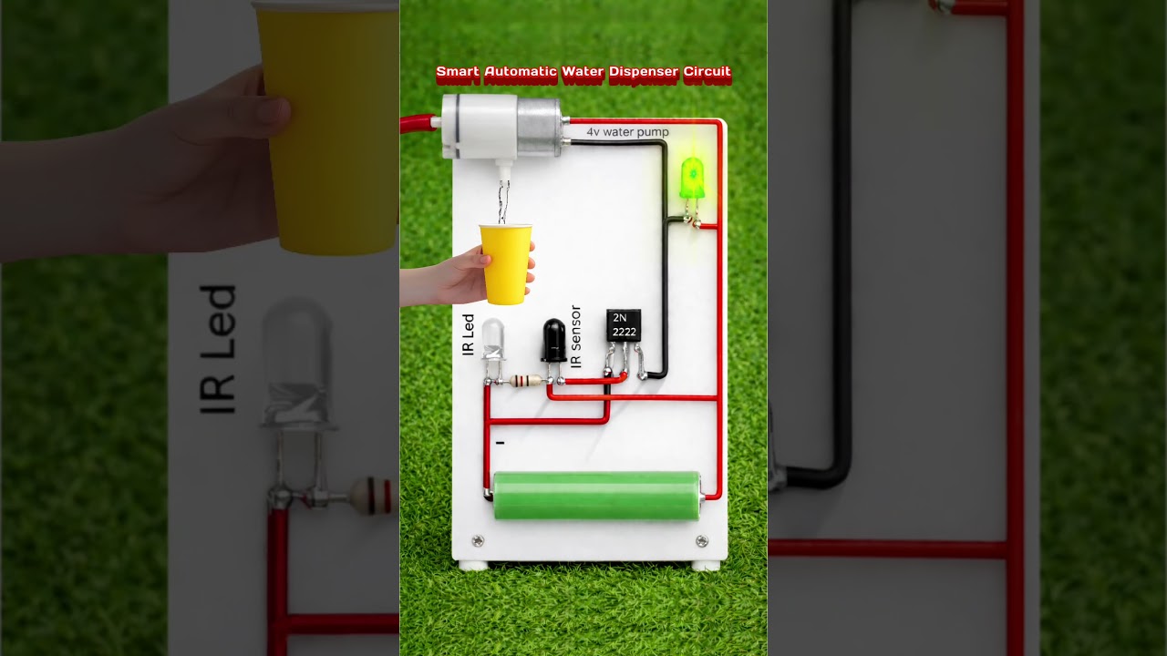 Smart Automatic Water Dispenser Circuit | DIY Project