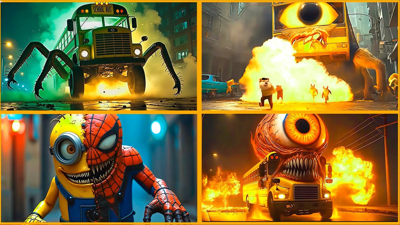 🚌😱✨Monster School Bus Eater – Coffin Dance 🎶 Tiles Hop (Hard Mode)
