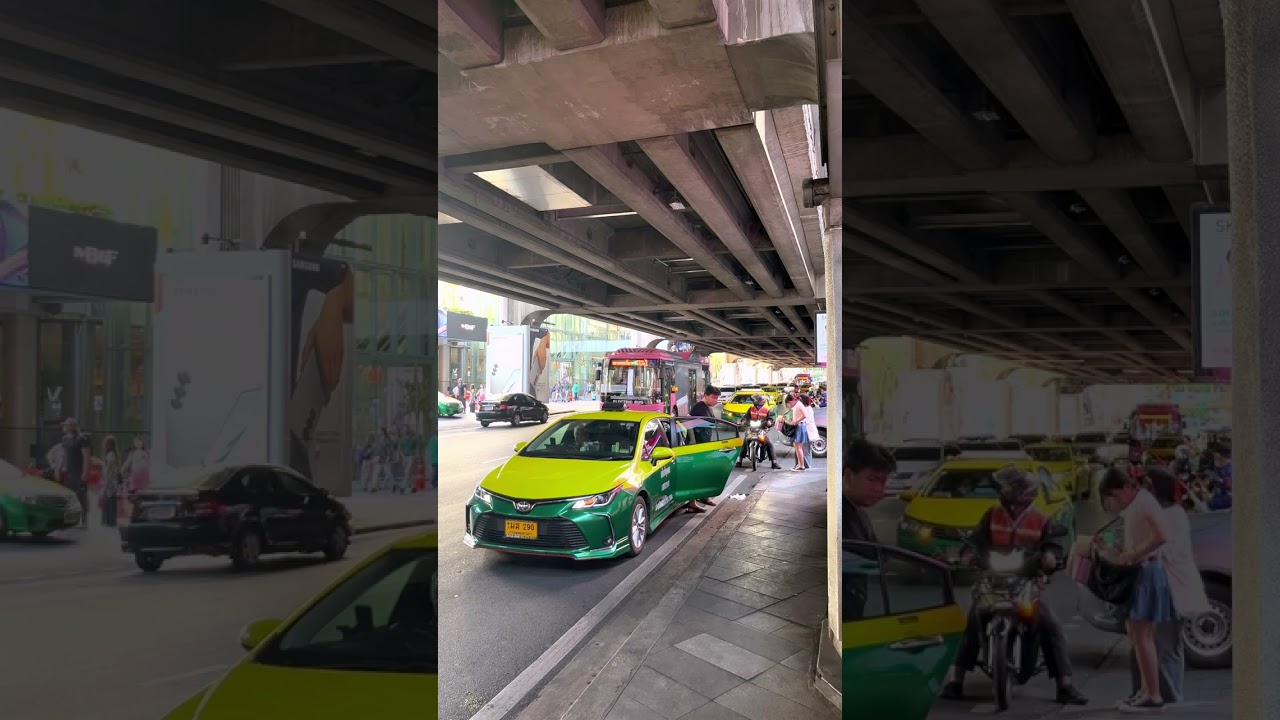 Traffic Under the Bangkok Skytrain