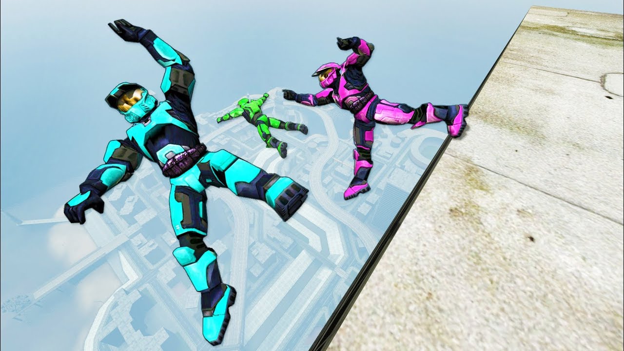 Halo: Рэгдолл Прыжки и Падения [GMOD] - Серия 17