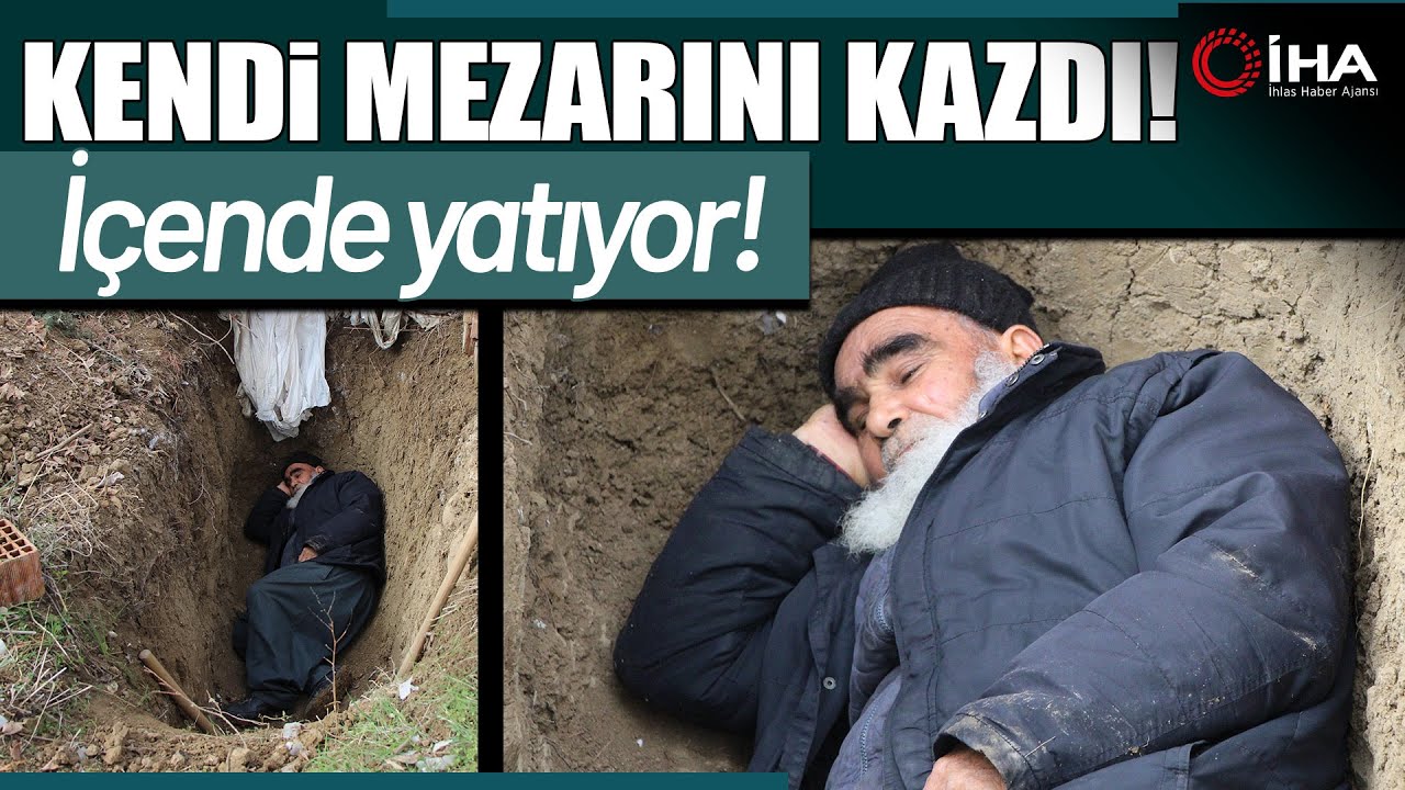 Kendi Mezarını Kazıp İçinde Yatan Adam Görenleri Şaşırtıyor!