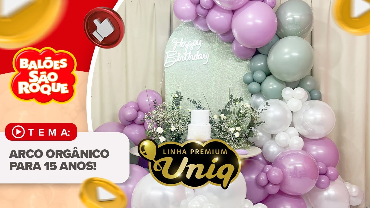 ARCO ORGÂNICO com Linha Uniq I Tutorial para FESTA DE 15 ANOS