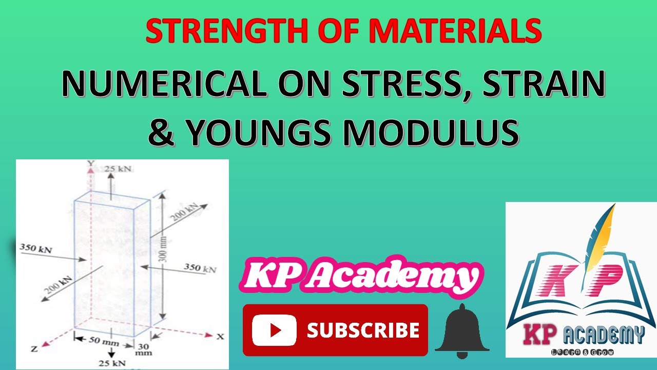 NUMERICAL ON STRESS, STRAIN & MODULUS OF ELASTICITY | STRENGTH OF MATERIALS |SOM FOR GATE, IES, ESE