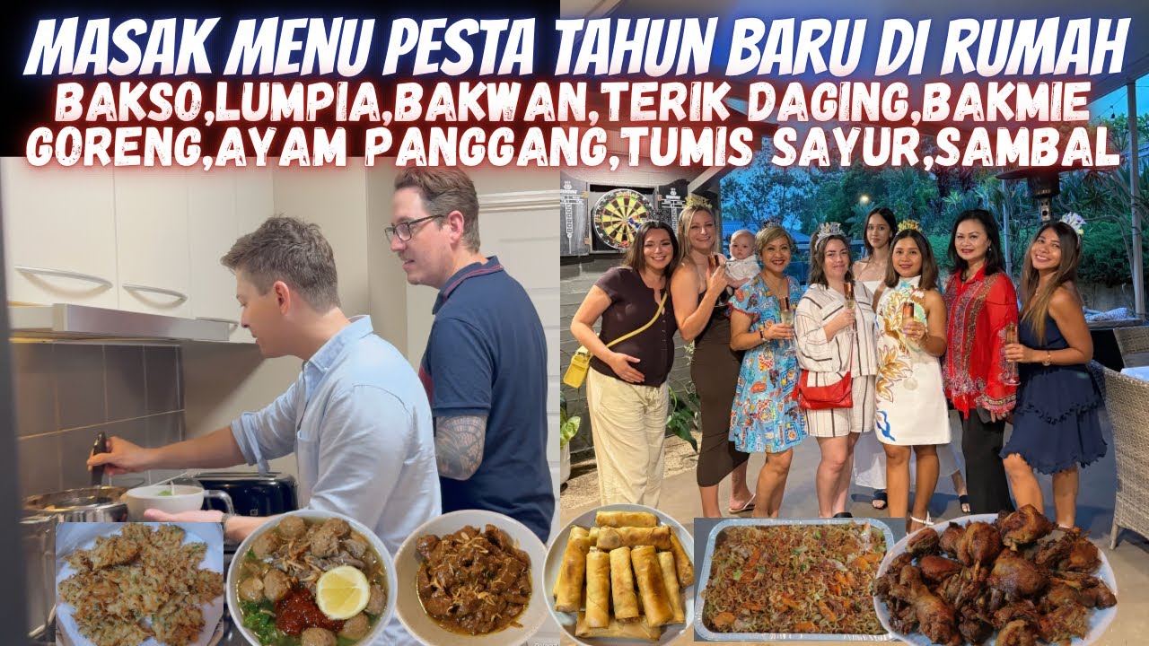 REAKSI TEMAN BULE MAKAN MASAKAN INDONESIA | PESTA TAHUN BARU DI RUMAH