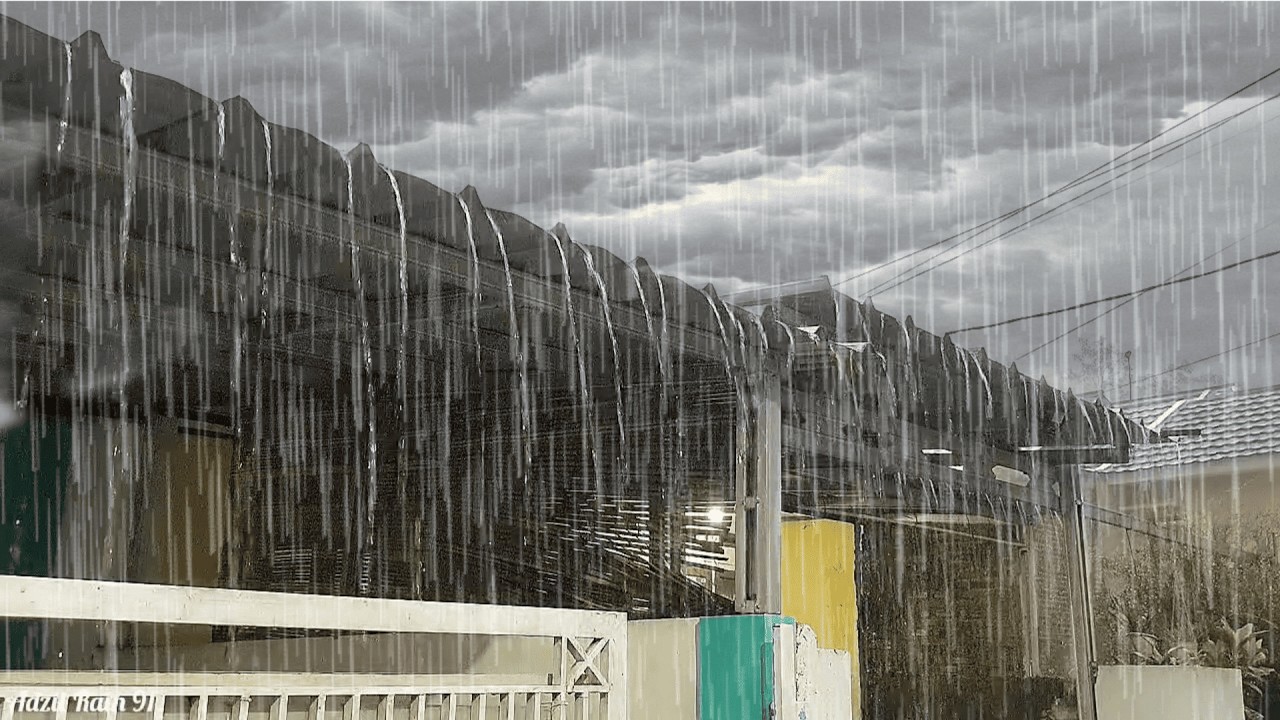 Непрерывные звуки сильного дождя 🌧