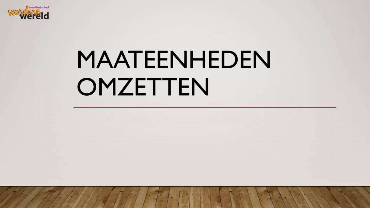 maateenheden omzetten