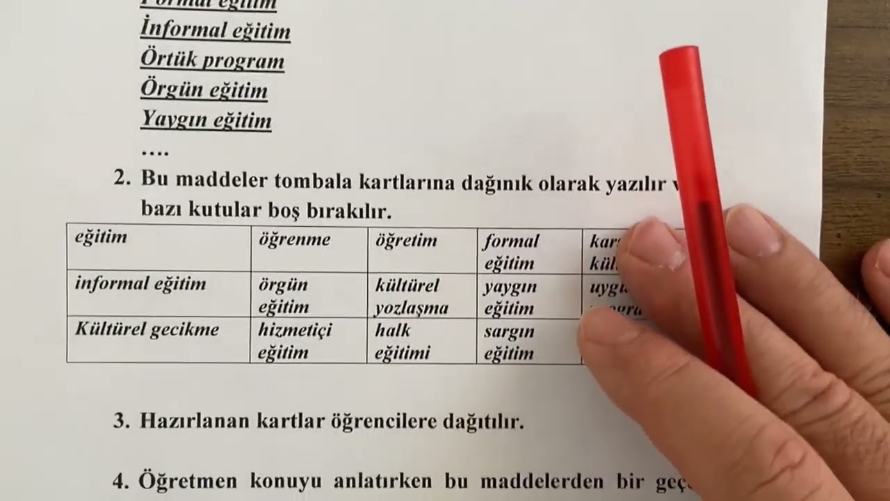 Ders 94: ÖYT- Tombala Tekniği