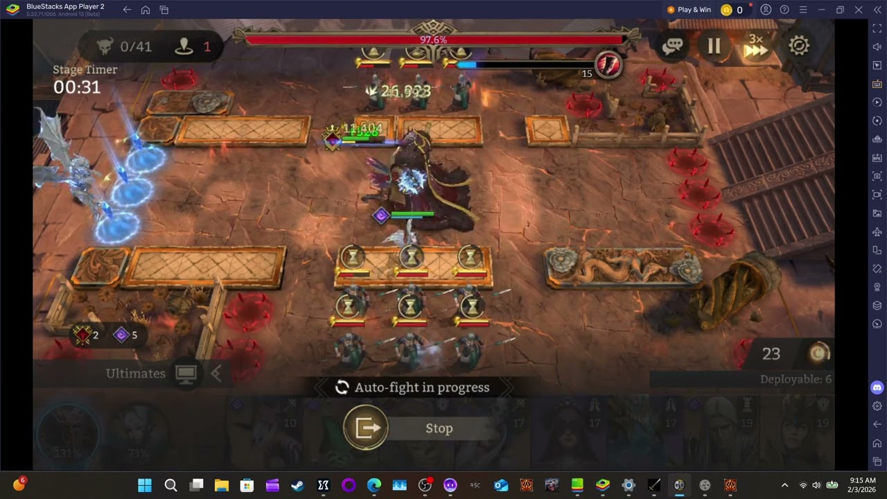 [Floor 25]. If [Xaris] aggro'ed [2 Artillery Towers] instead of 1 i don't know if i would have won.