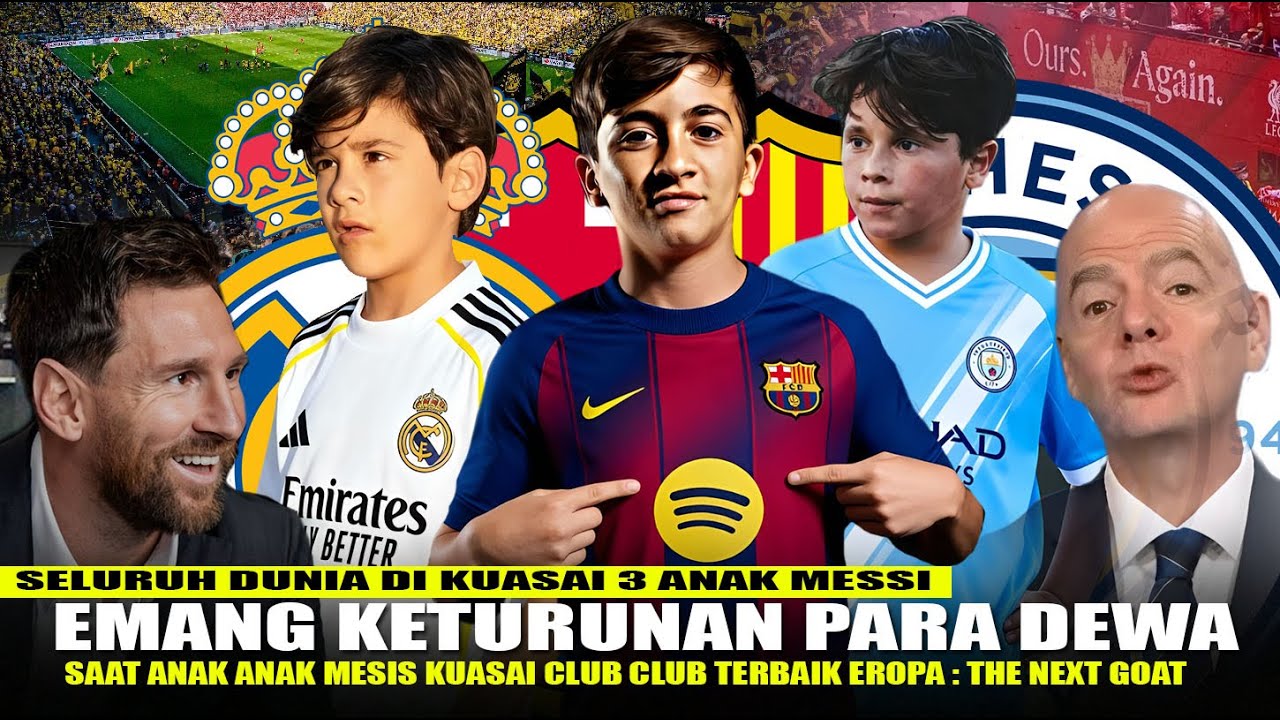 Resmi Mateo di Kontrak City, Ciro Madrid & Thiago Barca : 3 Anak Messi jd Penguasa Daratan Eropa!!
