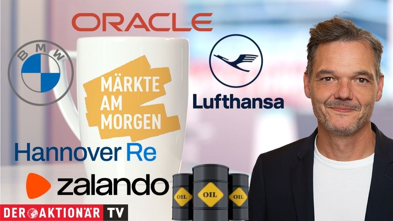 Сегодня утром на рынках: нефть, Oracle, Zalando, Hannover Re, BMW, Lufthansa.
