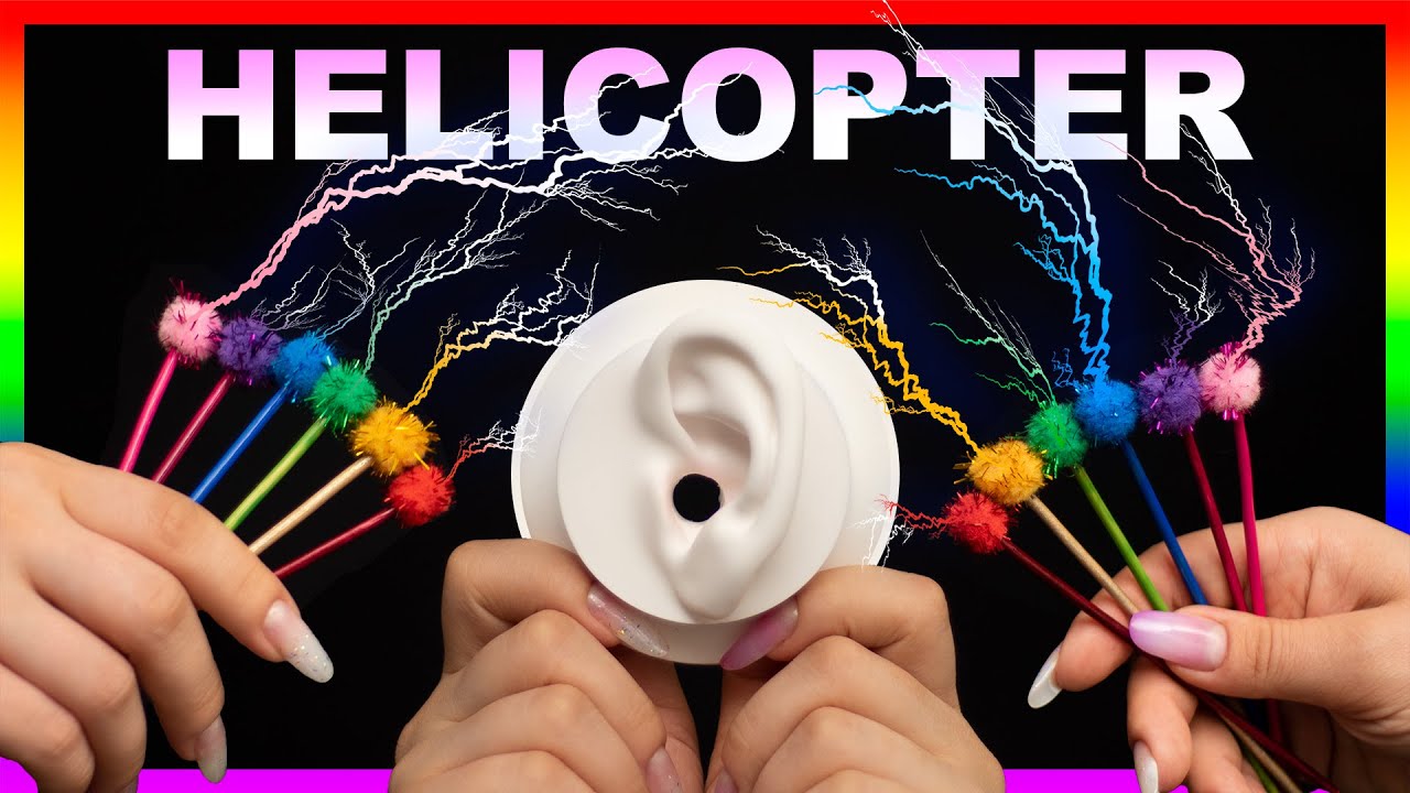 ASMR Helicopter Vibration Ear Cleaning Only (no talking) 1 hour Full of Tingles