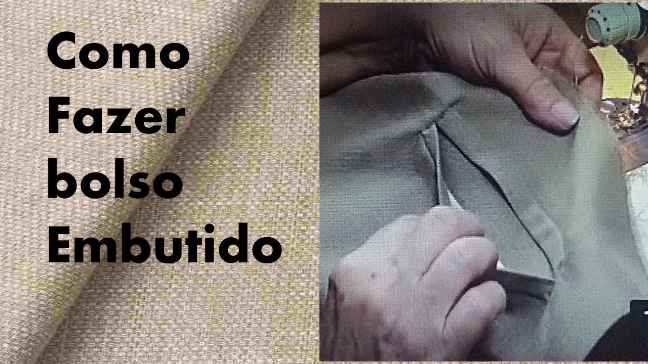 Como fazer bolso embutido calça social, iniciantes da costura