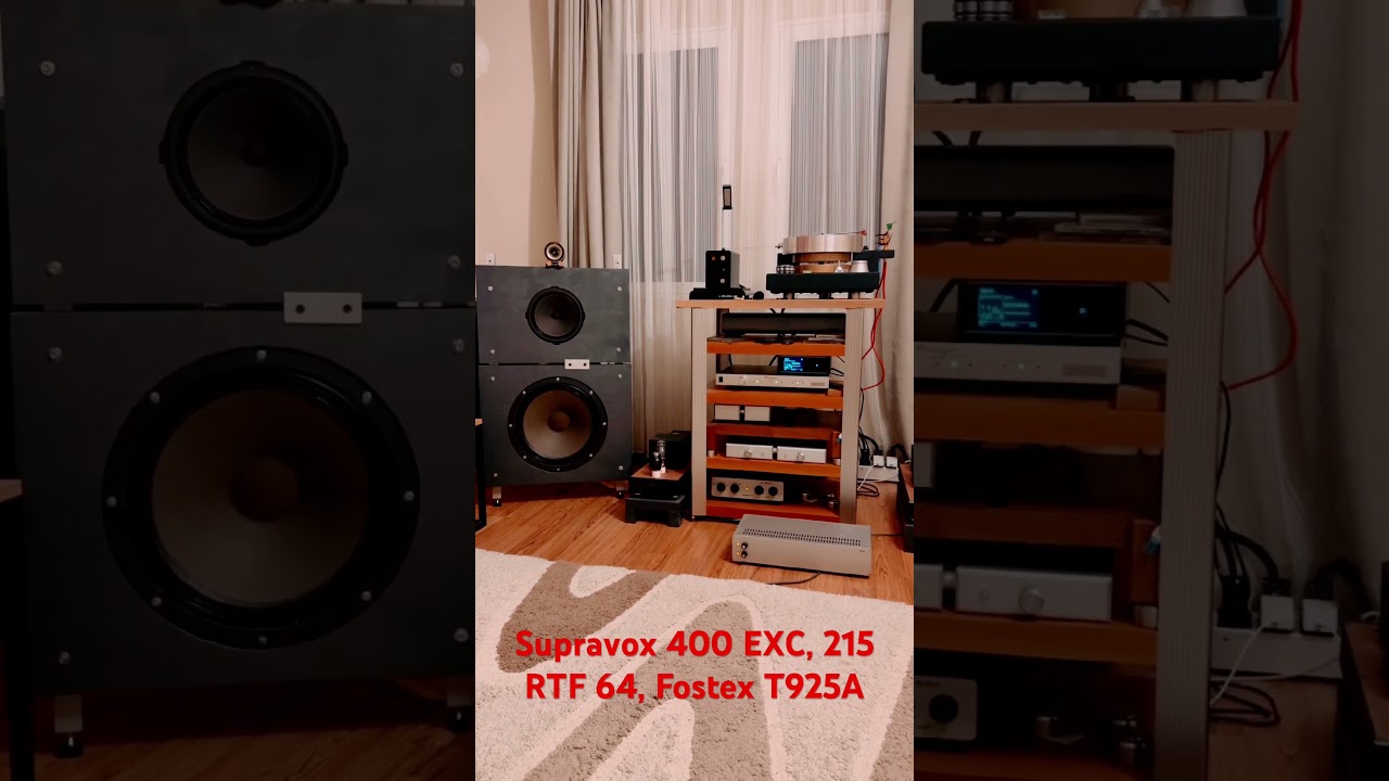 Supravox D.I.Y. Open Baffle Speakers, Field Coil Bass Drivers, Fostex T925A, Audio Note 300b amp