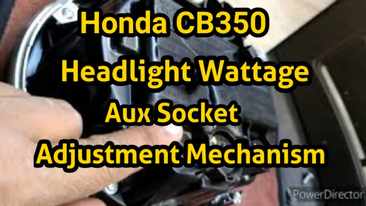 What's inside the Headlight of Honda Highness CB350 - Headlight Watts | Aux Socket | Settings