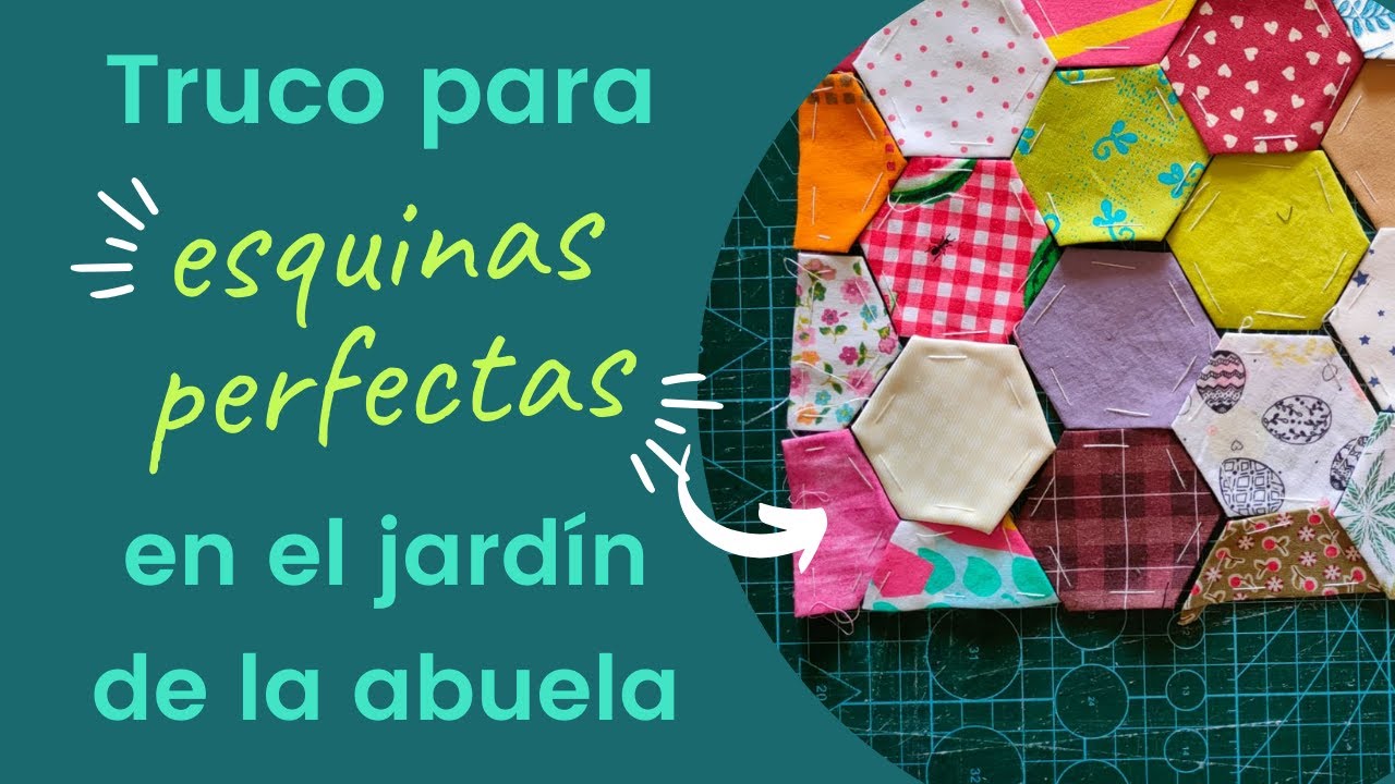 Truco para esquinas perfectas en el jardín de la abuela. Aprende patchwork facilmente. DIY.