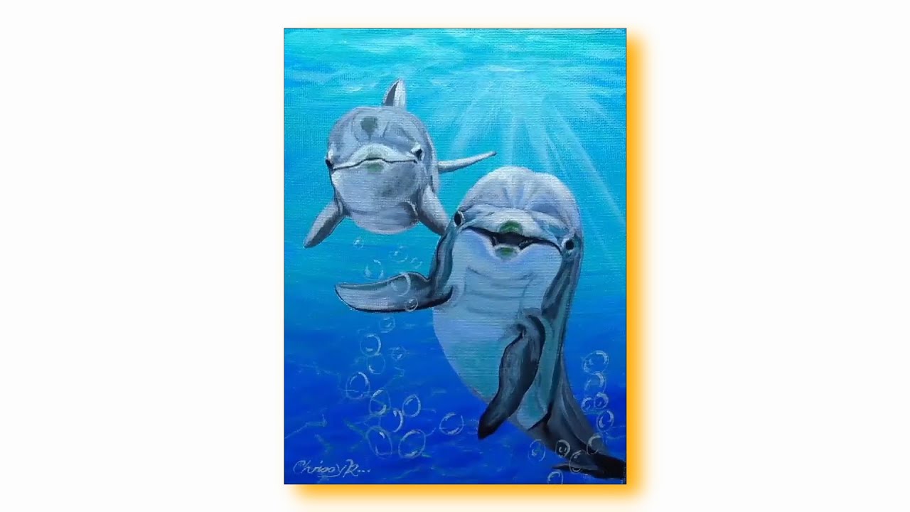 How To Paint Dolphin In Acrylics