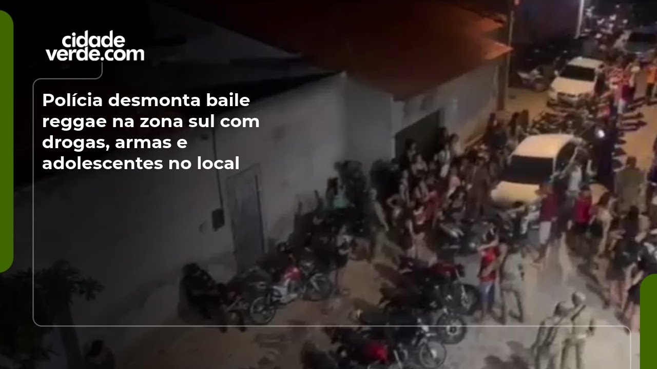 Polícia desmonta baile reggae na zona sul com drogas, armas e adolescentes no local