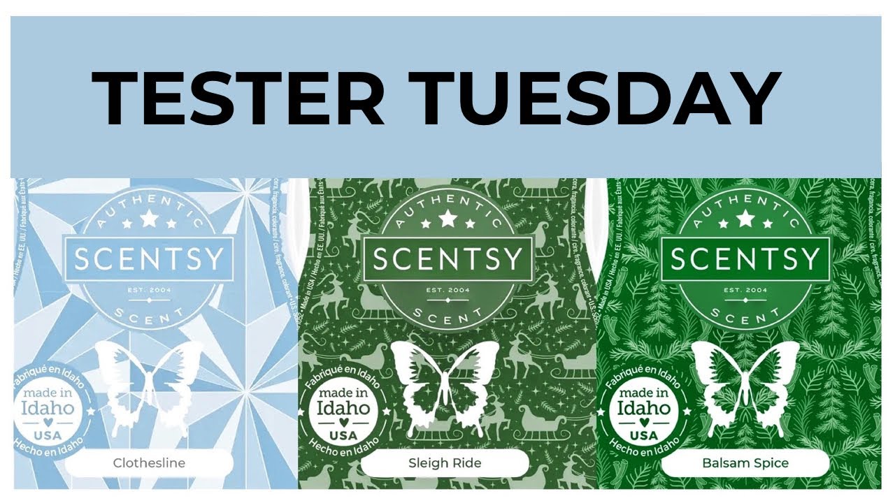 Tester Tuesday Clothesline, Sleigh Ride and Balsam Spice (Scentsy Reviews)
