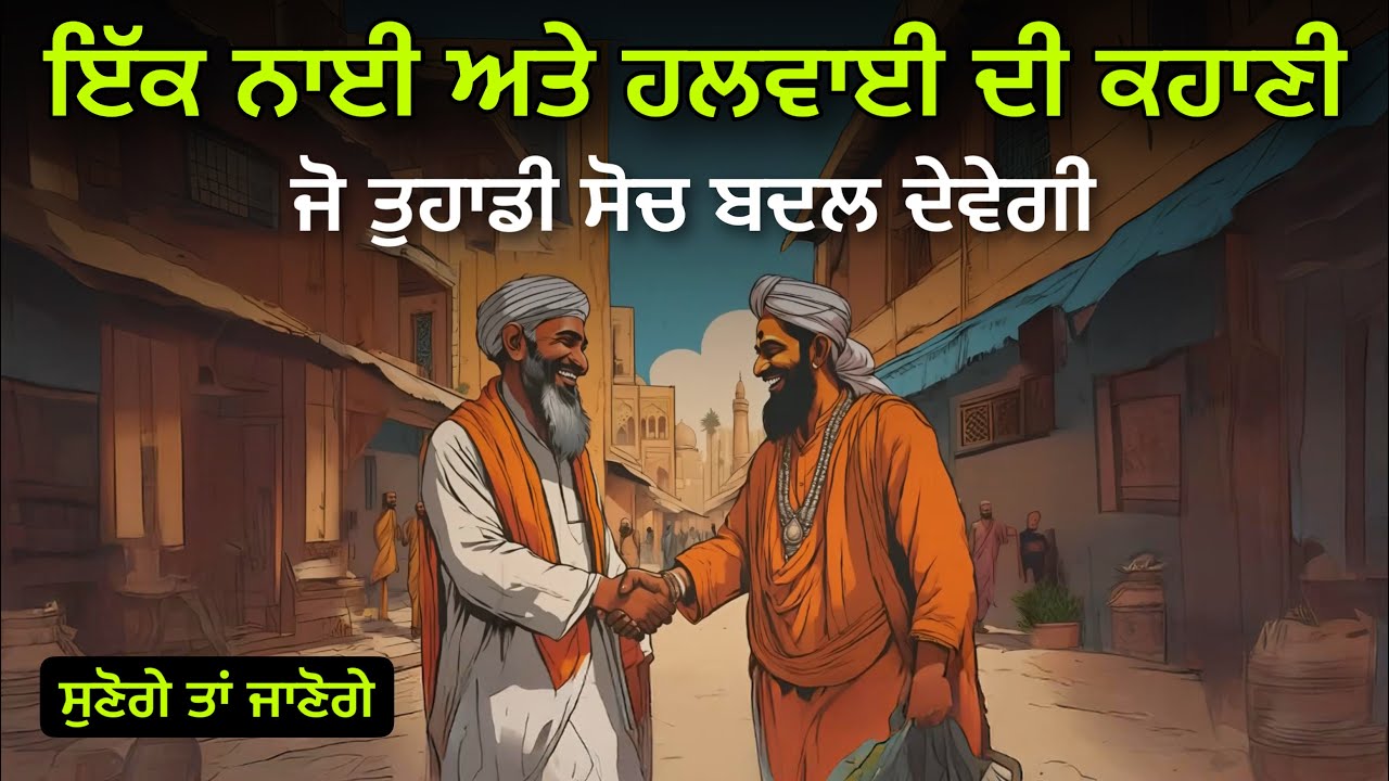 ਇੱਕ ਚਲਾਕ ਨਾਈ ਅਤੇ ਹਲਵਾਈ ਦੀ ਦਿਲਚਸਪ ਕਹਾਣੀ, Best Life Changing Moral Story By Punjabi Alfaaz