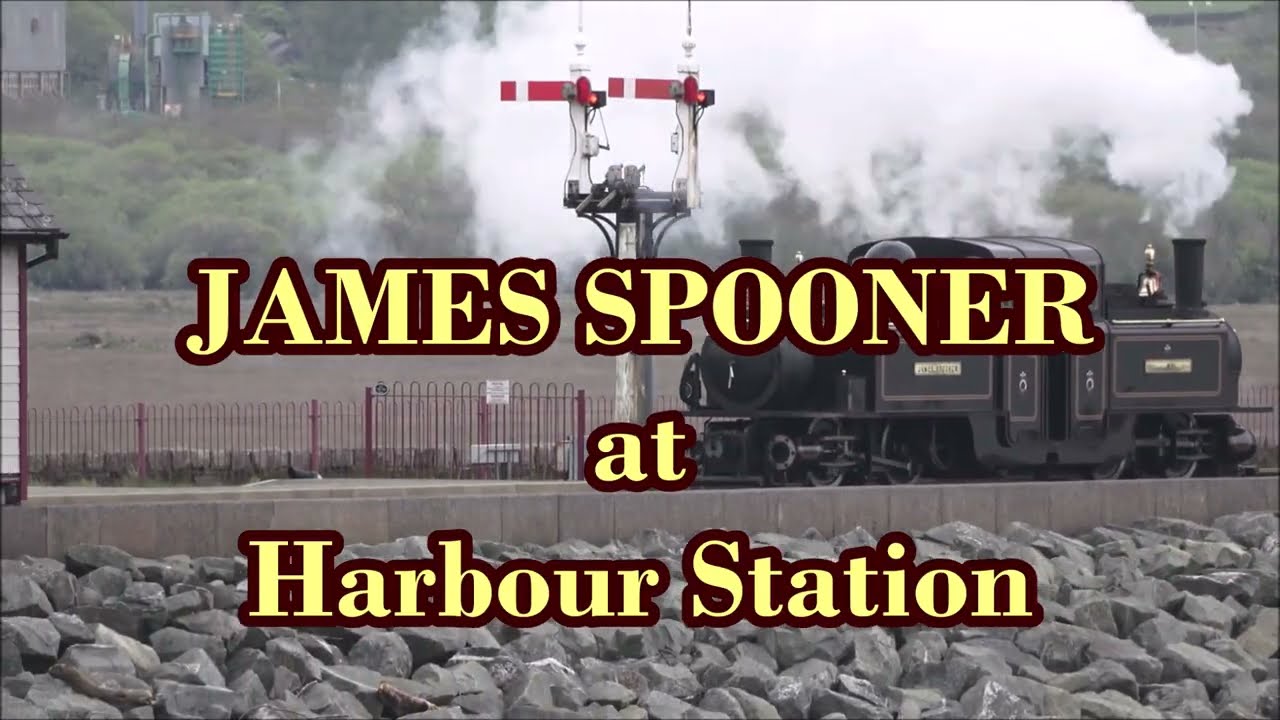 RD26890vid.  JAMES SPOONER at Porthmadog Harbour Station.