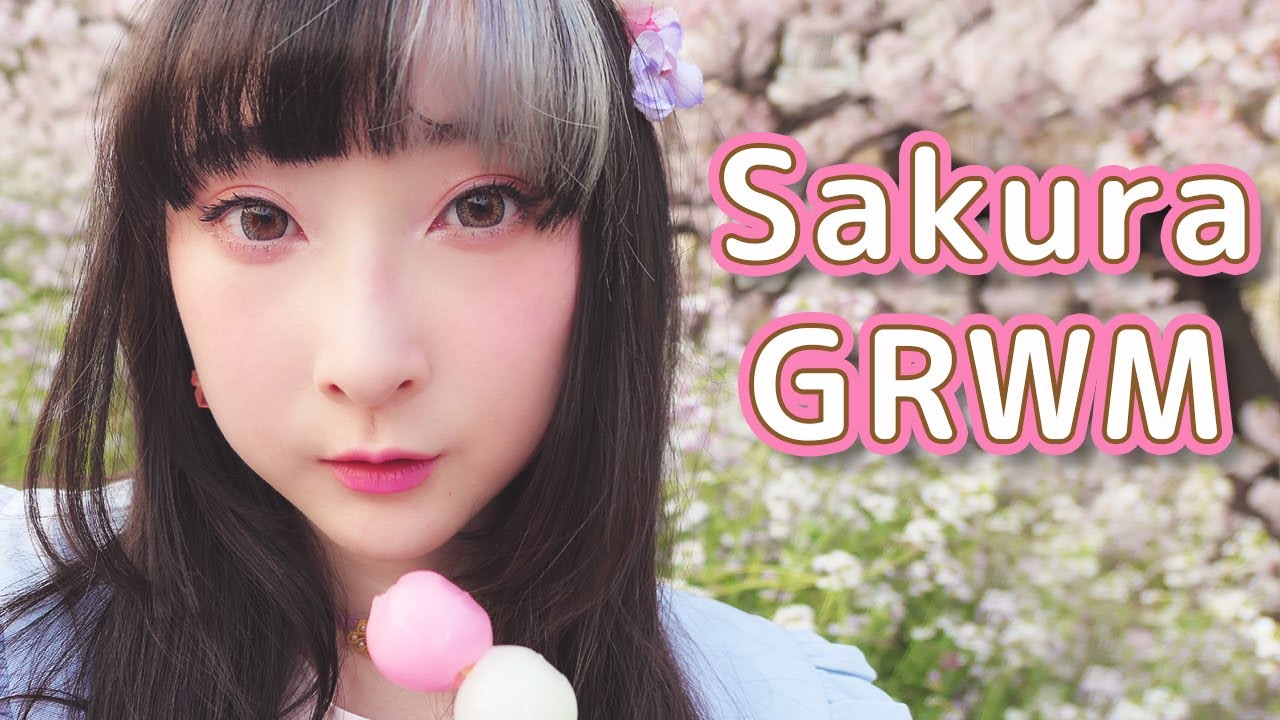 【お花見GRWM】マスクに寄れないメイクとアレルギー対策メイク！｜桜メイク