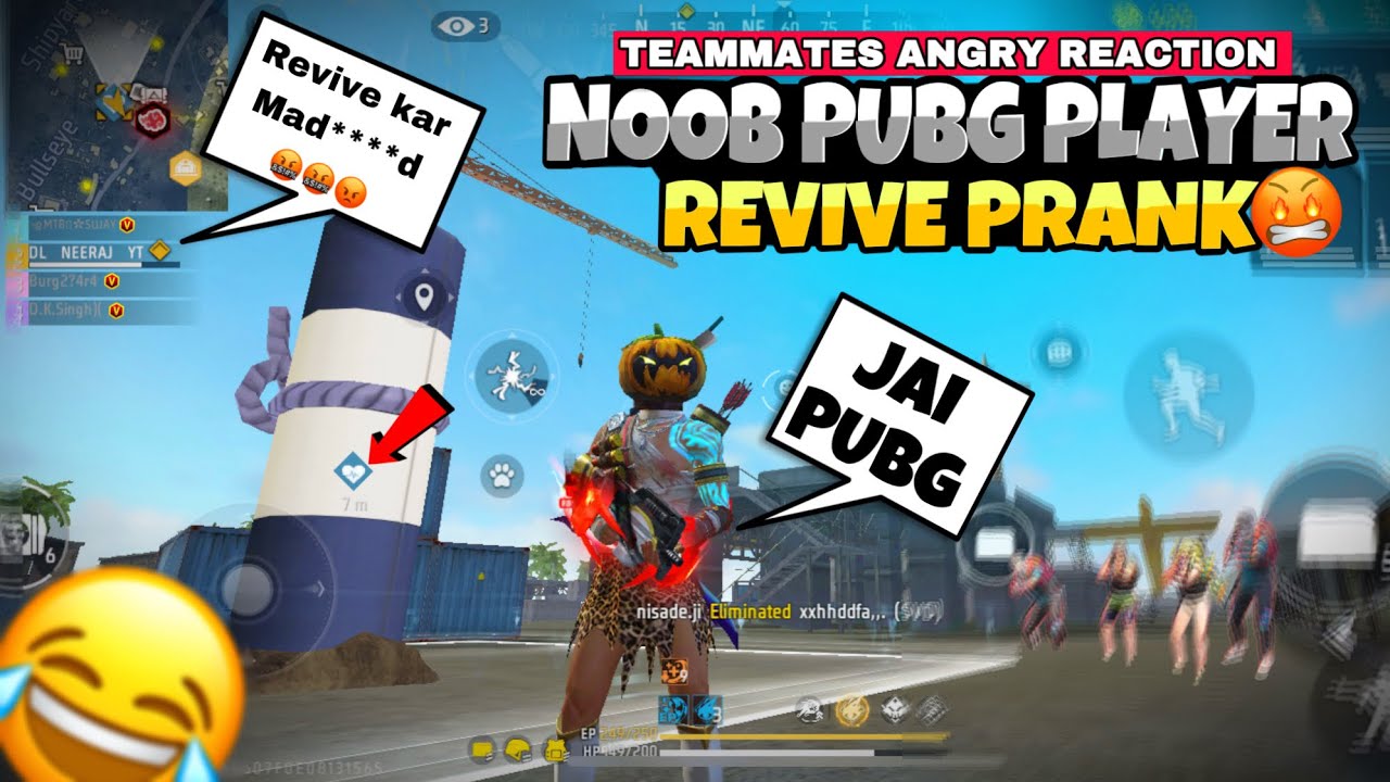 Teammates Call Me PUBG Player😂 | Funny No Revive Prank In Free Fire | Pubg Player Prank In Free Fire