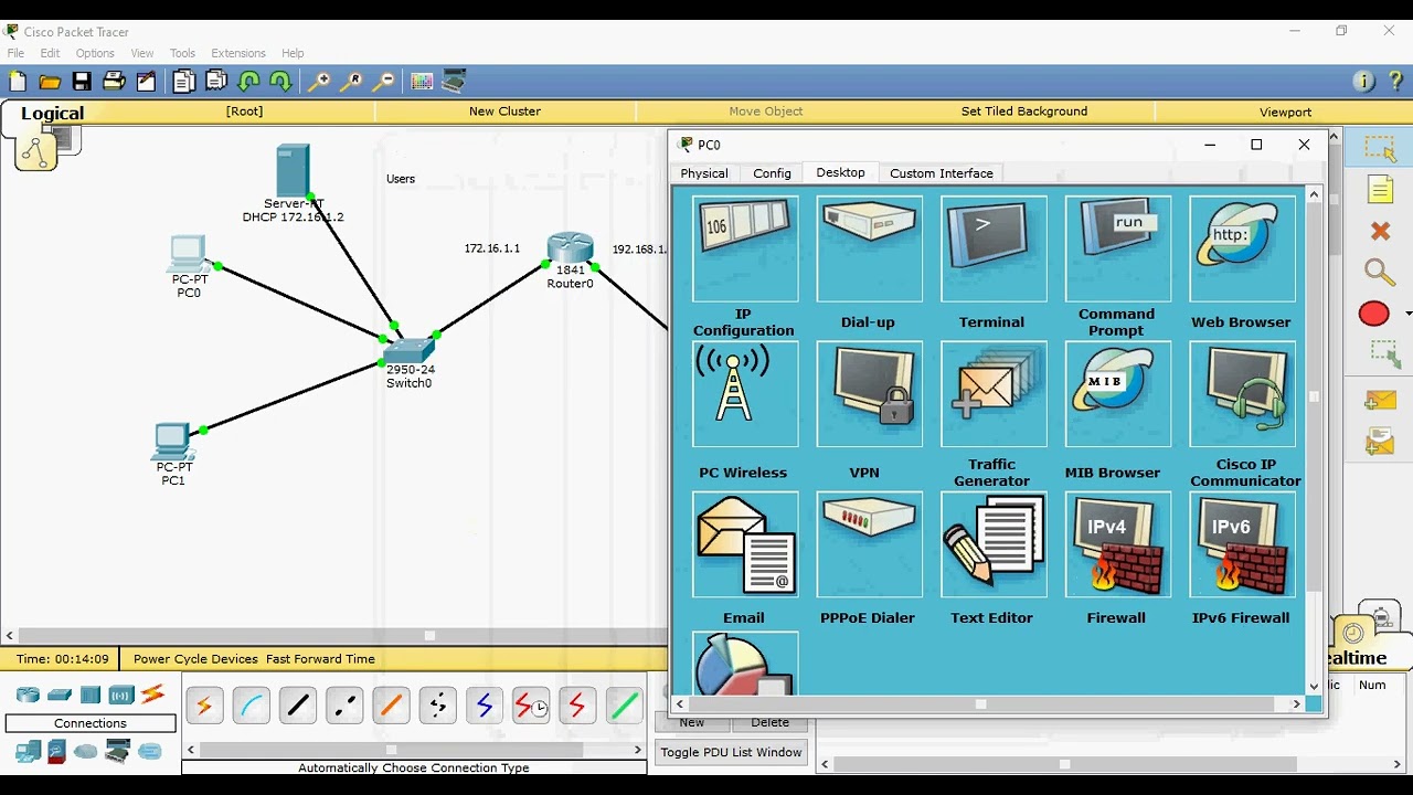 شرح اضافة شبكات وخدمات | ( DHCP, WEB, and DNS ) Servers Network in Cisco Packet Tracer