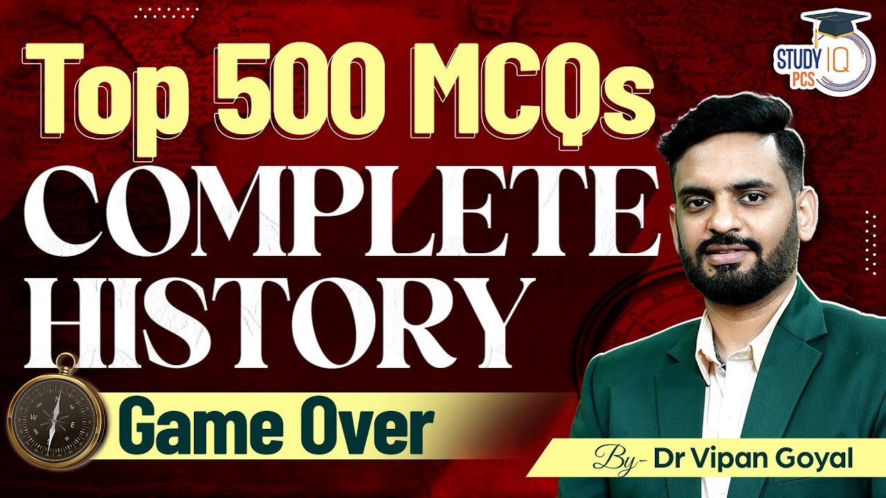 Complete Indian History Top 500 MCQs Marathon For Competitive Exams | History Marathon Class