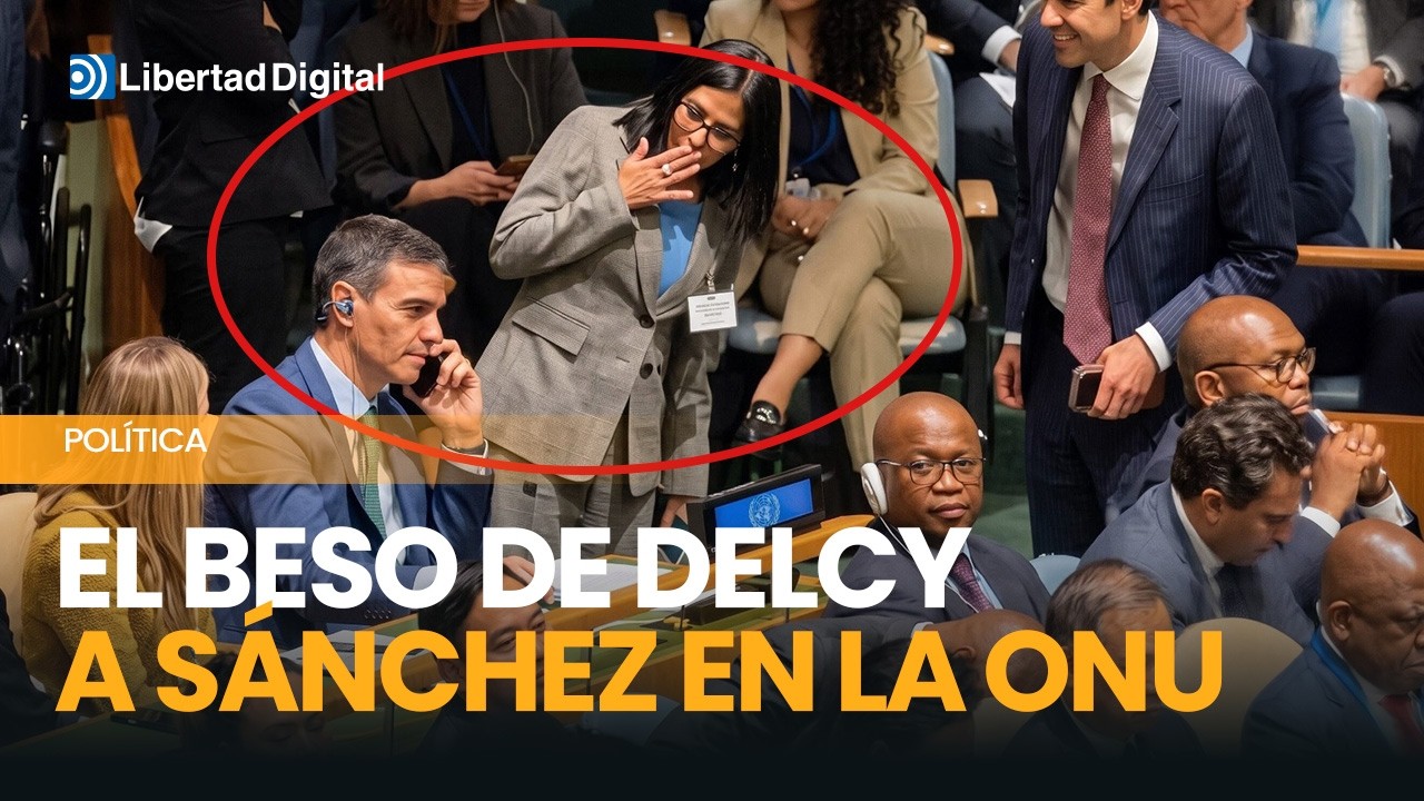 Delcy Rodr&iacute;guez wstaje, aby powitać Pedro S&aacute;ncheza w ONZ