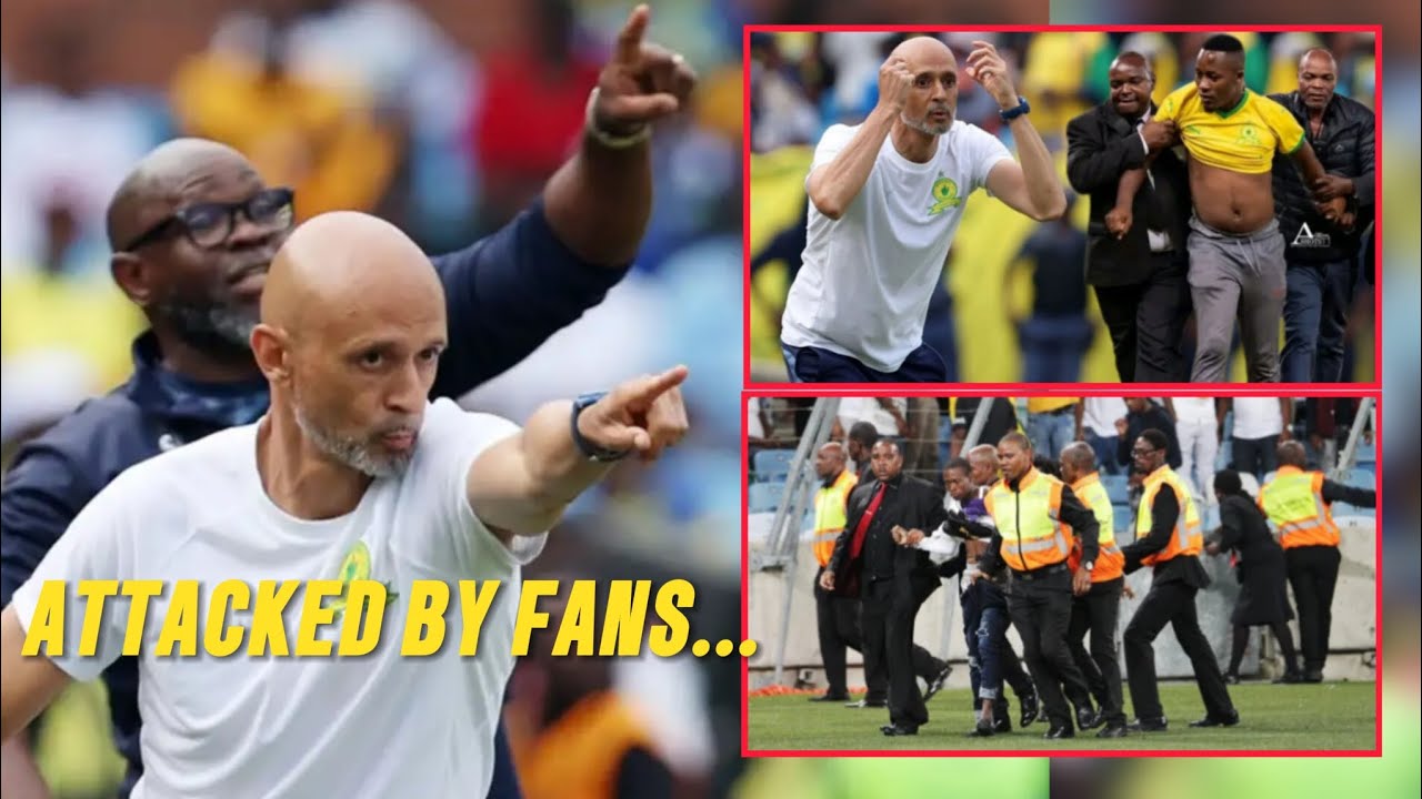 WATCH: Mamelodi Sundowns Fans Attack Coach Miguel Cardoso After 2-0 Loss To TS Galaxy | Nedbank CUP.