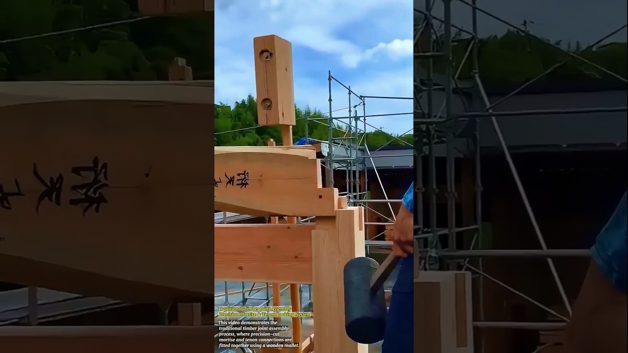 Traditional Timber Joint Assembly | Precision Mortise & Tenon Locking System