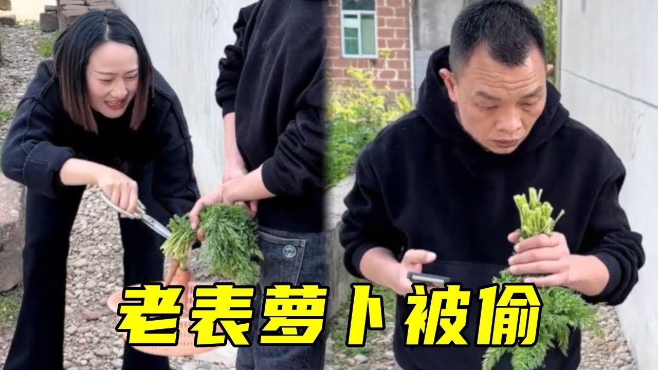 老表萝卜被慧慧偷偷剪掉，手里只剩一把绿草，脑瓜子嗡嗡的#funny#搞笑#comedy