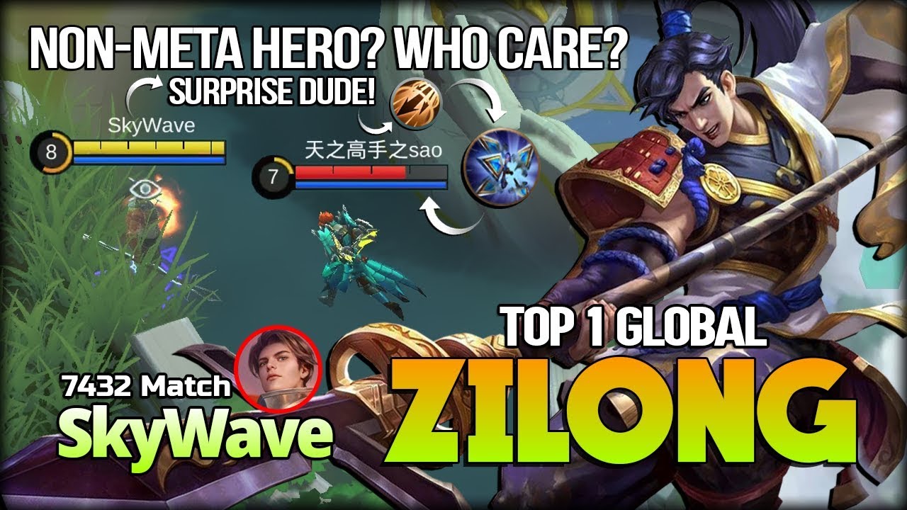 Destroy Meta Hero with Underrated Hero! SkyWave Top 1 Global Zilong - Mobile Legends